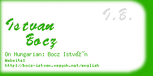 istvan bocz business card